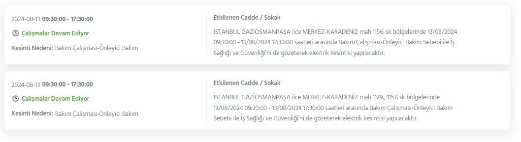 Bugün İstanbul'un bu ilçeleri karanlığa gömülecek! 8 saat sürecek elektrik kesintileri ilçe ilçe açıklandı 11